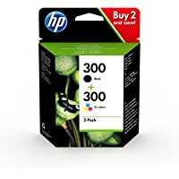 Los mejores  - HP 300 CN637EE- Pack de 2- Cartuchos de Tinta Originales Negro y Tricolor- compatible con impresoras de inyección de…